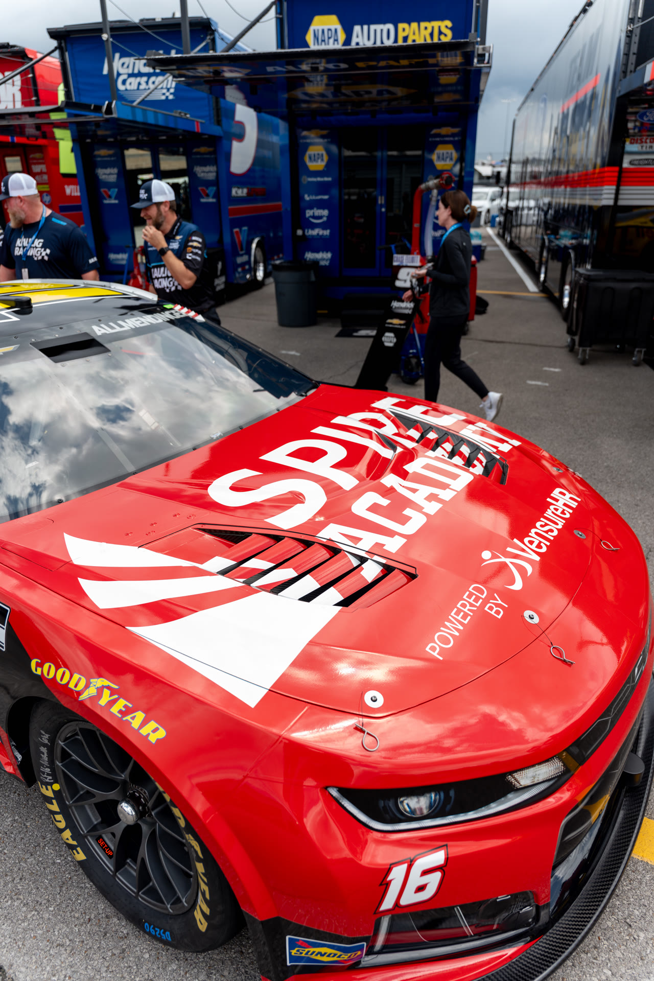 The flame goes racing.