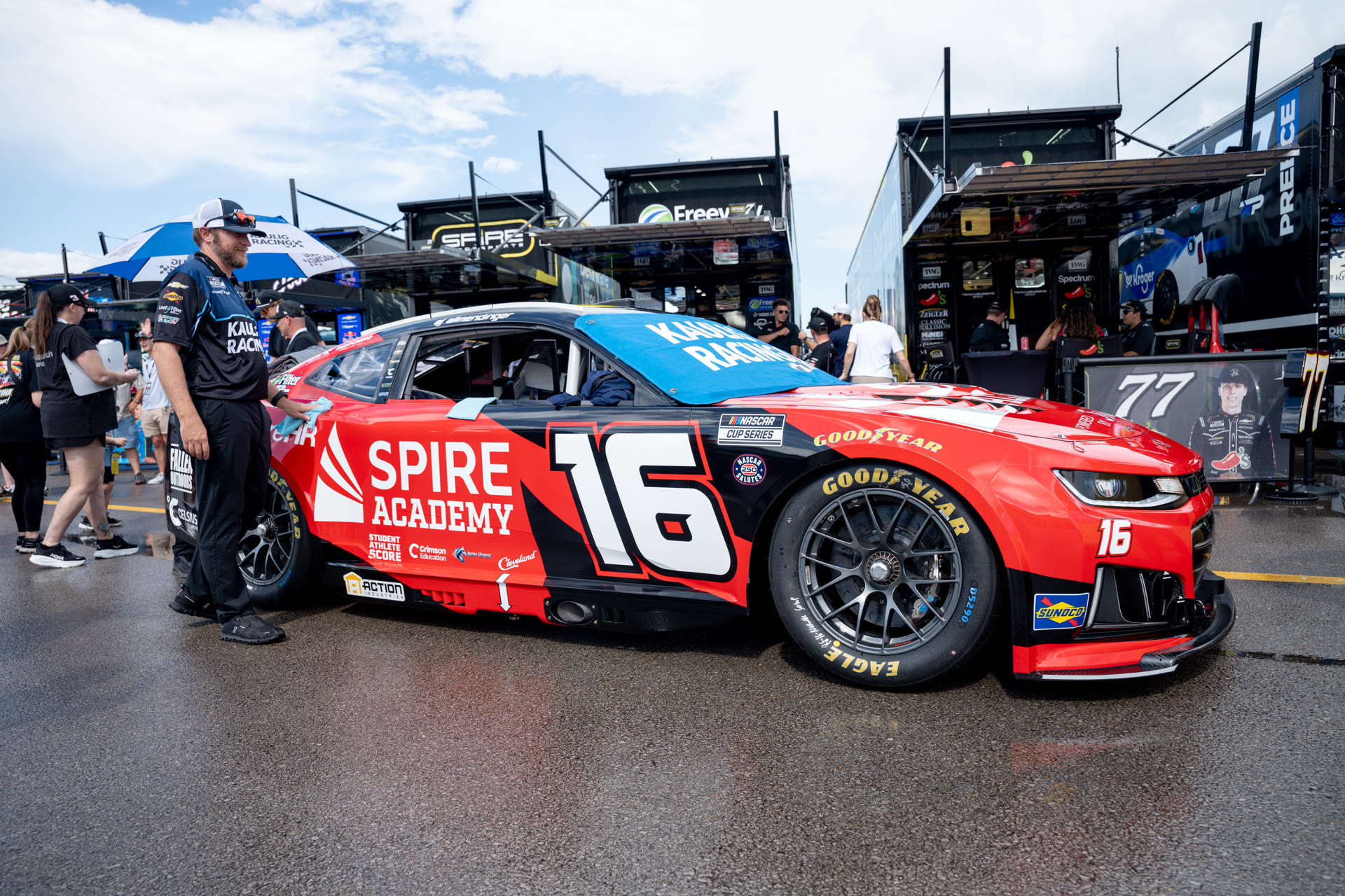 The No. 16 in the garage